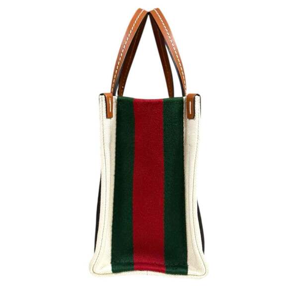 Pre-owned Gucci Interlocking G Mini Tote Bag Shoulder Canvas 727735 White Wom... - Picture 5 of 16